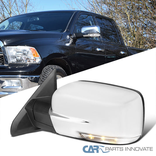 Se adapta a 09-12 Dodge Ram 1500 Chrome Power Heat Driver Side Mirror LED Signal+Puddle