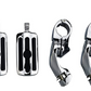 Estriberas de carretera ajustables en ángulo largo para motocicleta para Harley Davidson Touring Road King Street Glide Electra Glide Softail Sportster con barra cromada de 1 1/4"