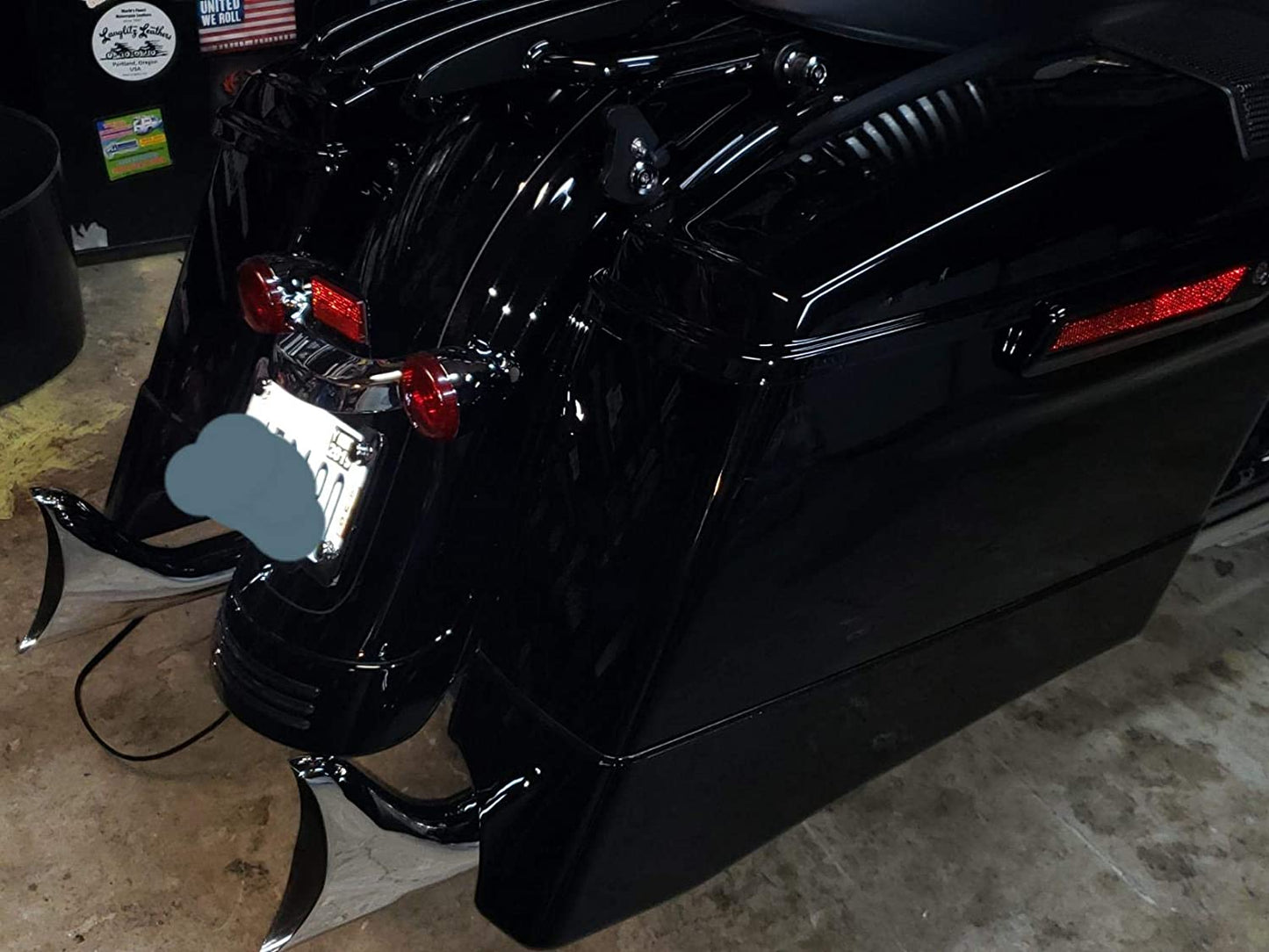 Extensión de bolsa de sillín estirada de 4 pulgadas para modelos Harley Davidson Touring 2014-2020 con bolsas duras, serie FLH/FLT, Electra Glide, Road King, Ultra-Classic, Street Glide