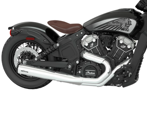 Indian Motorcycle Stage 1 Sistema de escape completo cromado 2 en 1 2019-2023 Scout