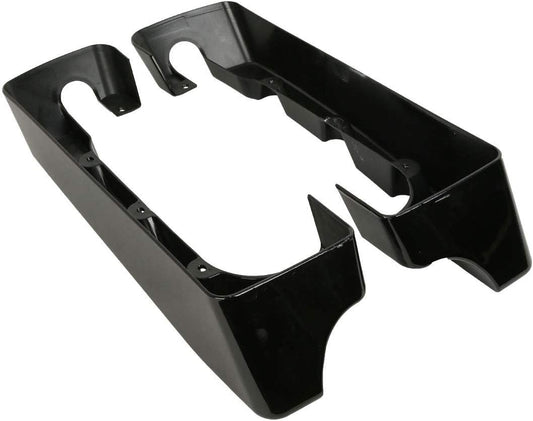 Extensiones de bolsa de sillín estiradas duras de 4 "para modelos Harley Davidson Touring CVO Road Glide Road King Street Glide Electra Glide Ultra Classic 1994-2013