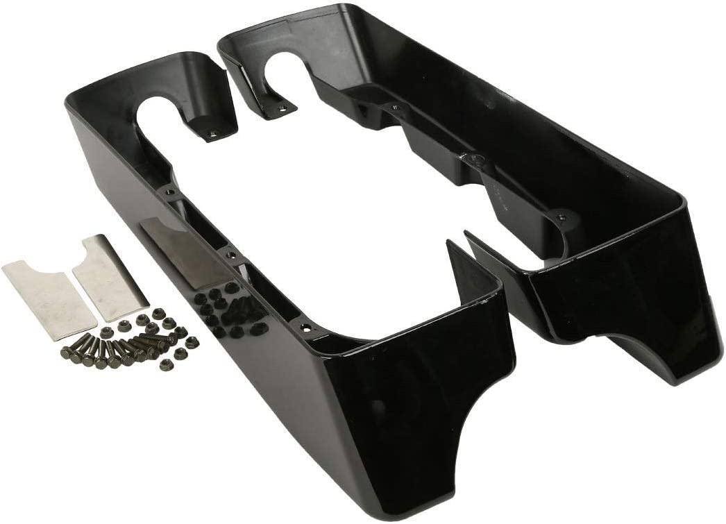 Extensiones de bolsa de sillín estiradas duras de 4 "para modelos Harley Davidson Touring CVO Road Glide Road King Street Glide Electra Glide Ultra Classic 1994-2013