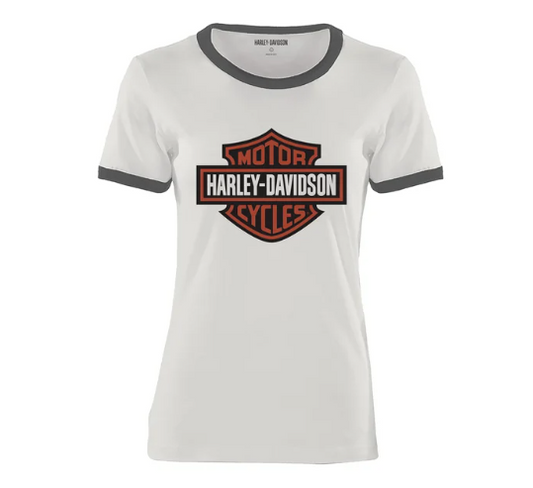 Women's Essential Bar & Shield Ringer Tee