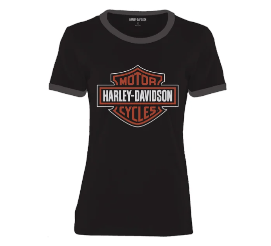 Women's Essential Bar & Shield Ringer Tee