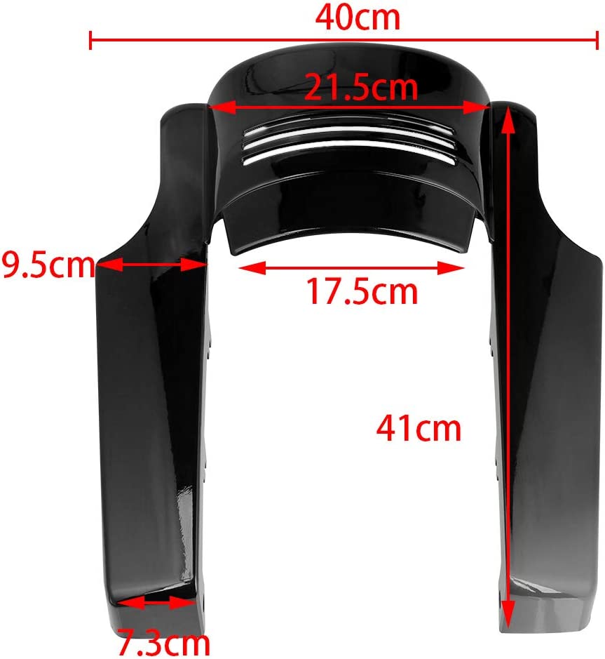 Extensión de guardabarros trasero para motocicleta de 5 ", relleno estirado para Harley Touring Street Road Glide 2014-2021 2015 2016 2017 2018 2019 2020