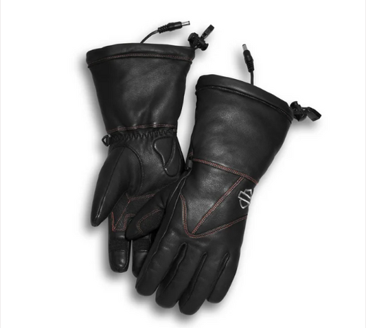 Guantes de cuero impermeables BTC 12V calefactables para mujer