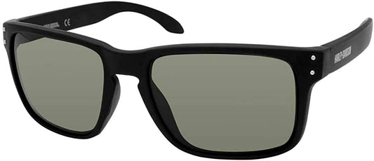 Harley-Davidson Gafas de sol cuadradas casuales para hombre, color negro
