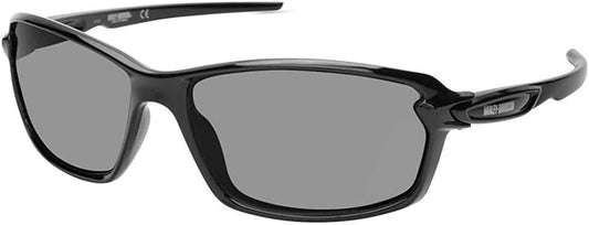 Harley-Davidson Gafas de sol rectangulares modernas para hombre, color negro