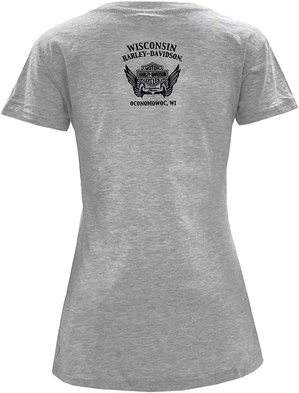 Harley-Davidson Numinous Bling V-V-cuello manga corta T-Shirt, gris