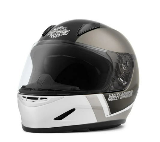 Casco integral Killian Youth H30 para niños - Carbón oscuro brillante/Negro/Blanco