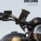 Soporte de celular para manubrio de bicicleta, motocicleta o scooter ATV, operación con una mano, para iPhone 12/11 Pro Max/X/XS, Galaxy S10 y 4...
