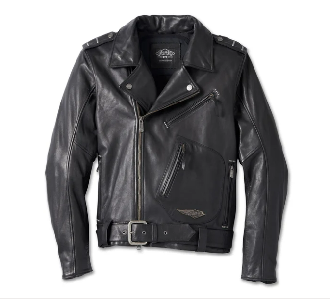 Men's 120th Anniversary Cycle Champ Leather Biker Jacket