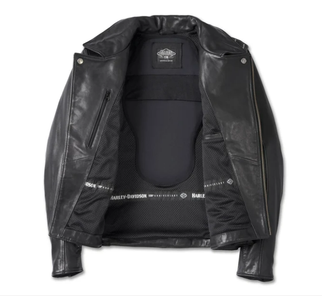 Men's 120th Anniversary Cycle Champ Leather Biker Jacket