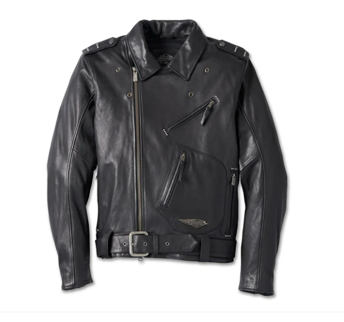 Men's 120th Anniversary Cycle Champ Leather Biker Jacket