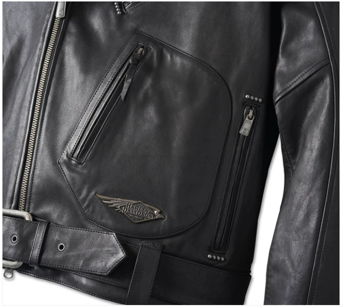 Men's 120th Anniversary Cycle Champ Leather Biker Jacket