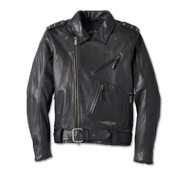 Chaqueta motera de cuero 120th Anniversary Cycle Champ para hombre