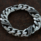 Brazalete con eslabones curvos de pancarta para hombre