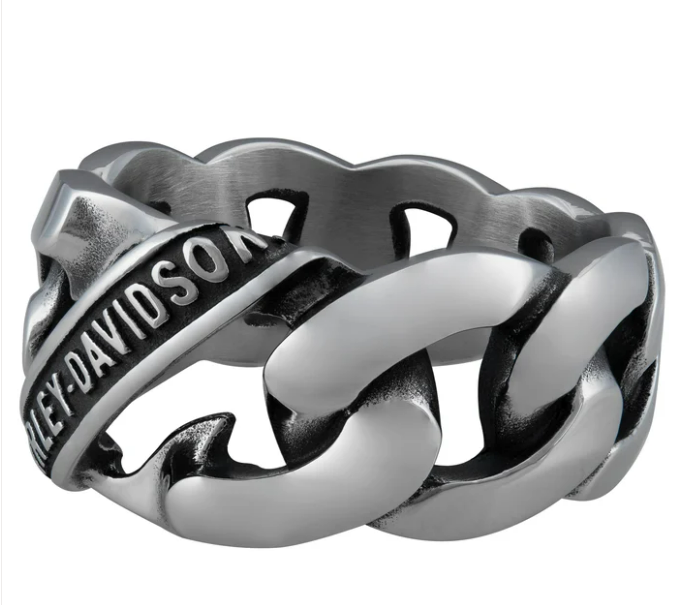 Anillo con eslabones curvos Banner para hombre