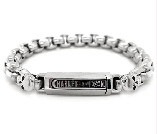Pulsera de calavera y cadena para hombre