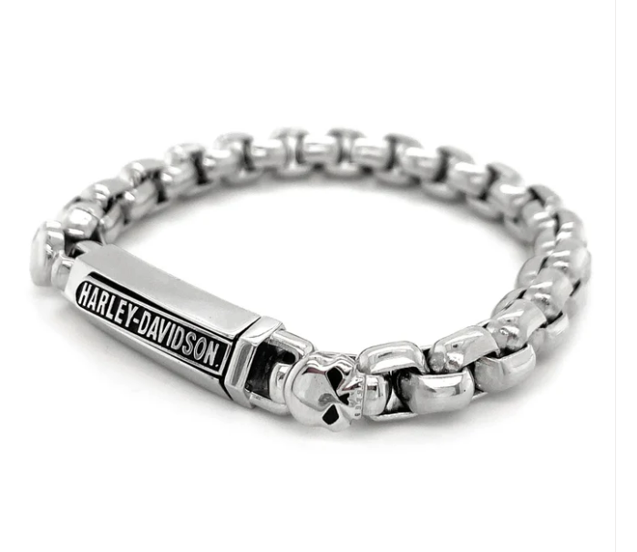 Pulsera de calavera y cadena para hombre