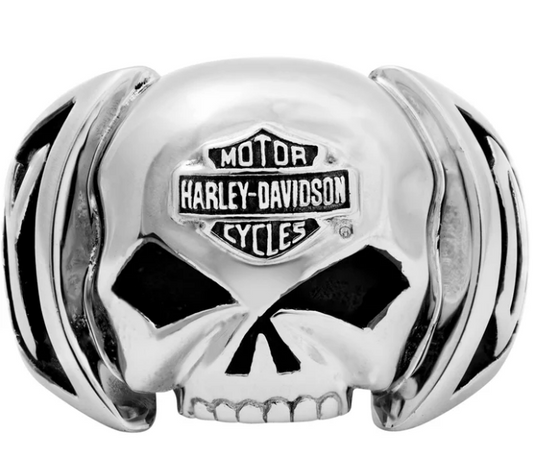 Anillo de calavera de acero para hombre