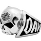 Anillo de calavera de acero para hombre
