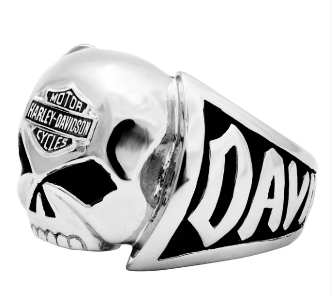 Anillo de calavera de acero para hombre
