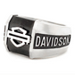 Anillo colegiado de barra y escudo de contorno para hombre