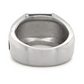 Anillo colegiado de barra y escudo de contorno para hombre