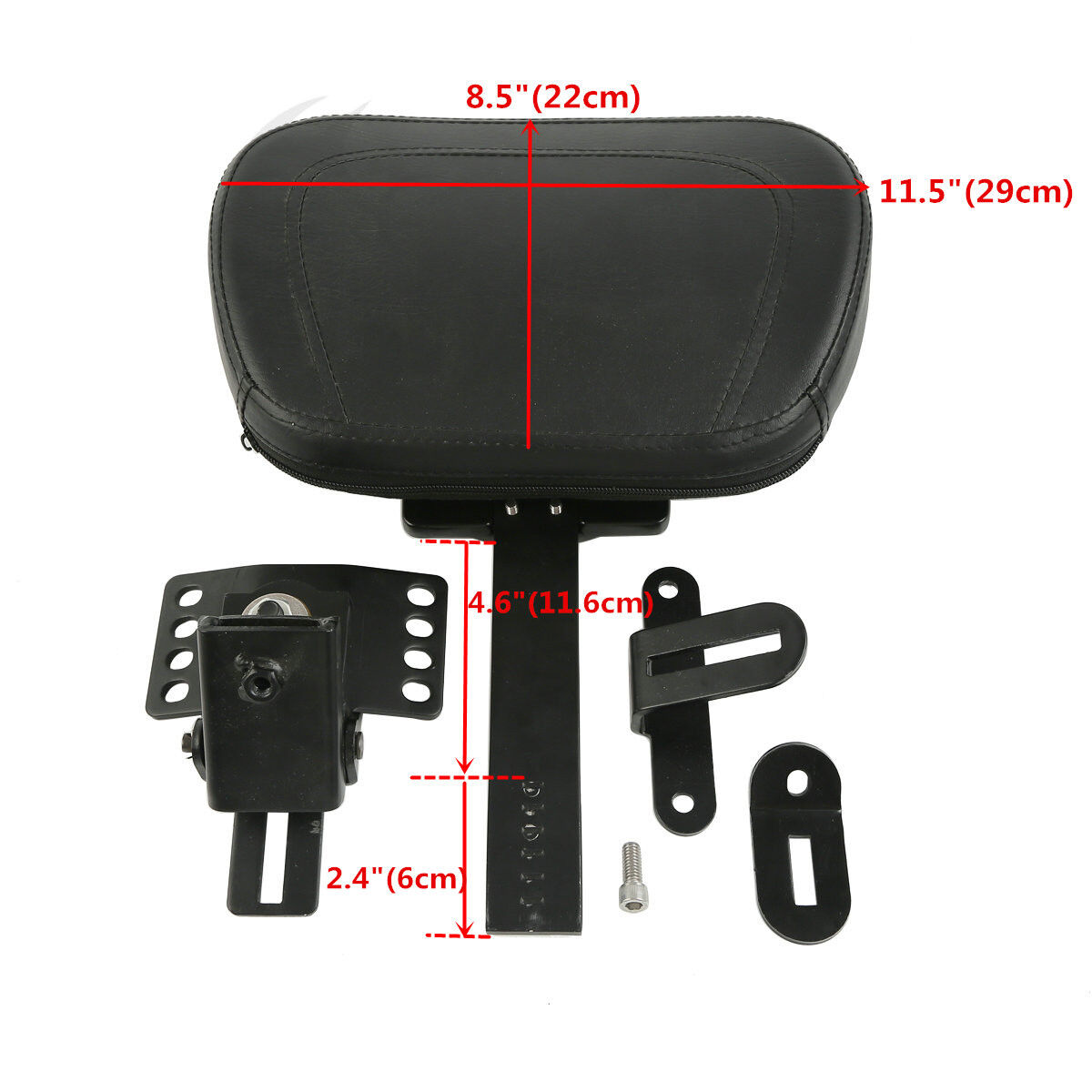 Almohadilla de respaldo para conductor enchufable apta para Harley Touring Road King Glide 97-22