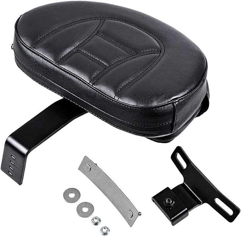 Respaldo ajustable de 10 5/8 x 8 1/4 pulgadas compatible con Harley Heritage Softail Fatboy 07-17