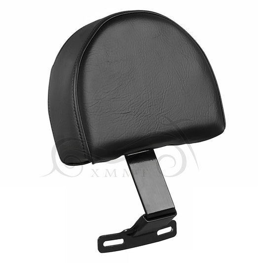 Respaldo para conductores de cuero PU negro para motocicleta con soporte para Harley Fatboy FLSTF