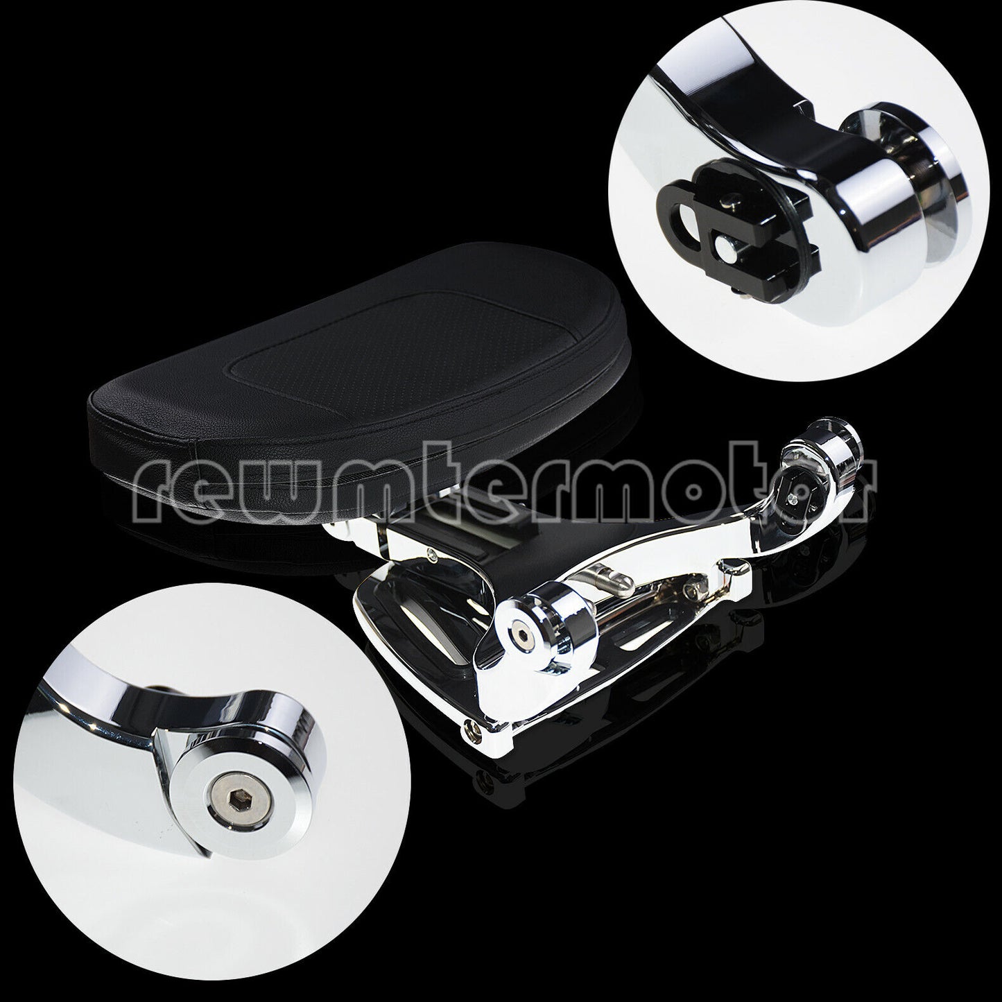 Respaldo ajustable para conductor y pasajero apto para Harley Touring Road King 09-13