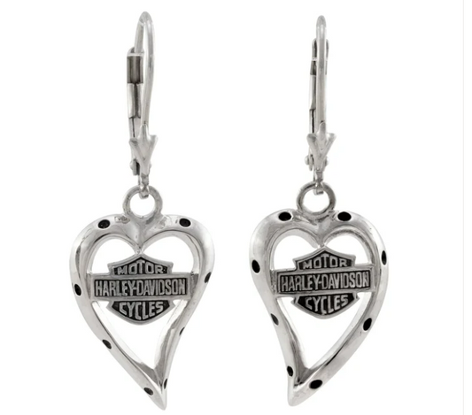 Pendientes de mujer Bar & Shield Heart Level back