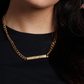 Collar de mujer Harley-Davidson Gold Tone Bar Curb Link