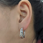 Pendientes de aro Harley-Davidson retorcidos y brillantes para mujer