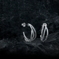 Pendientes de aro Harley-Davidson retorcidos y brillantes para mujer