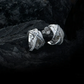 Aretes tipo argolla estilo Harley-Davidson con adorno retorcido para mujer