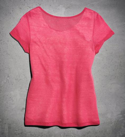 Women's Tee, Pink Label Metallic Bar &amp; Shield 99119-15VW