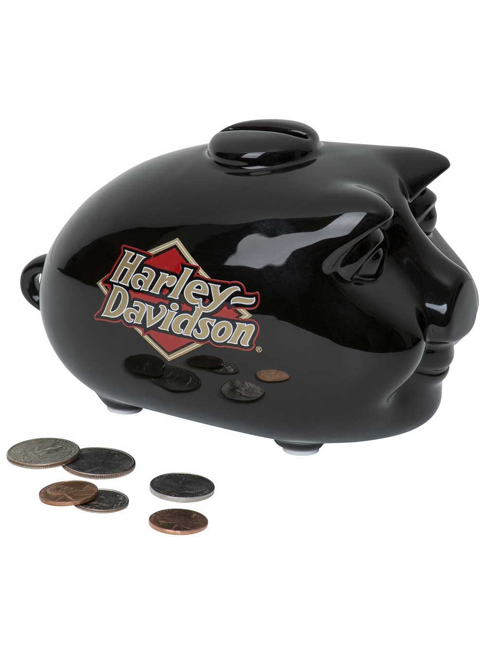 Harley-Davidson Core H-D Logo Ceramic Mini Hog Bank - Alcancia