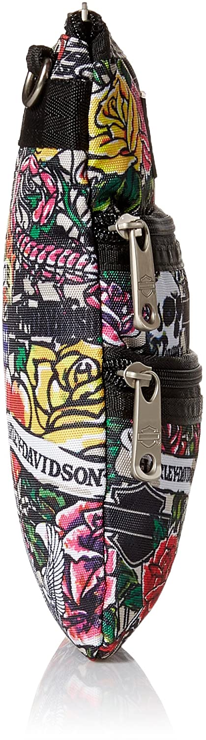 Harley-Davidson Women's X-Body Crossbody Sling Purse, Tattoo Print 99616-TAT, Harley Davidson