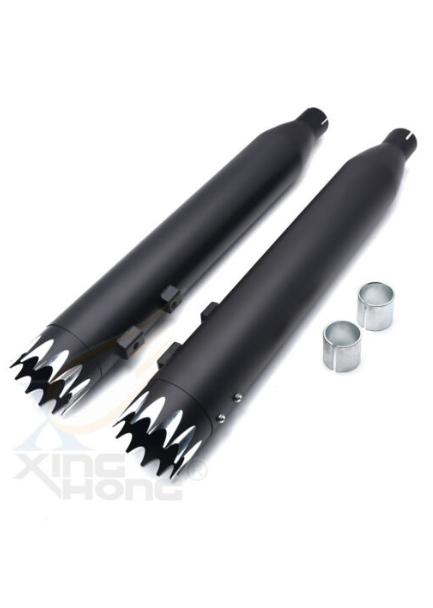 BK Slash Slip-On Silenciador Tubo de escape 2 "entrada 4" Corona para Harley Touring 95-16