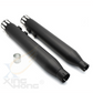 Silenciadores deslizantes mate ranurados negros de 4" para tubo de escape Harley Touring