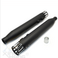 Silenciadores deslizantes mate ranurados negros de 4" para tubo de escape Harley Touring