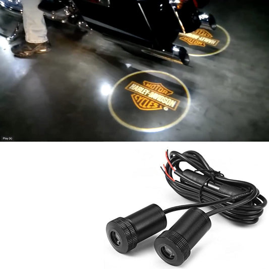 2 x 5ª generación de puerta de automóvil para motocicleta, proyector láser de sombra con logotipo de luz LED para Harley Davidson