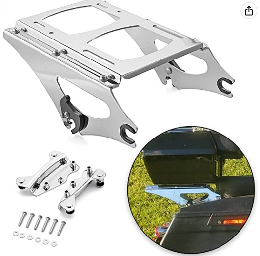 Tour Pack Pak portaequipajes de montaje desmontable y kit de hardware de acoplamiento compatible con Harley 2009-2013 Touring Road King Electra Road Street Glide