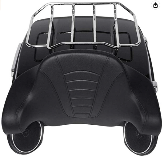 King Tour Pack maletero con almohadilla de respaldo portaequipajes altavoz para Harley Touring Road Electra Glide 2014-2022